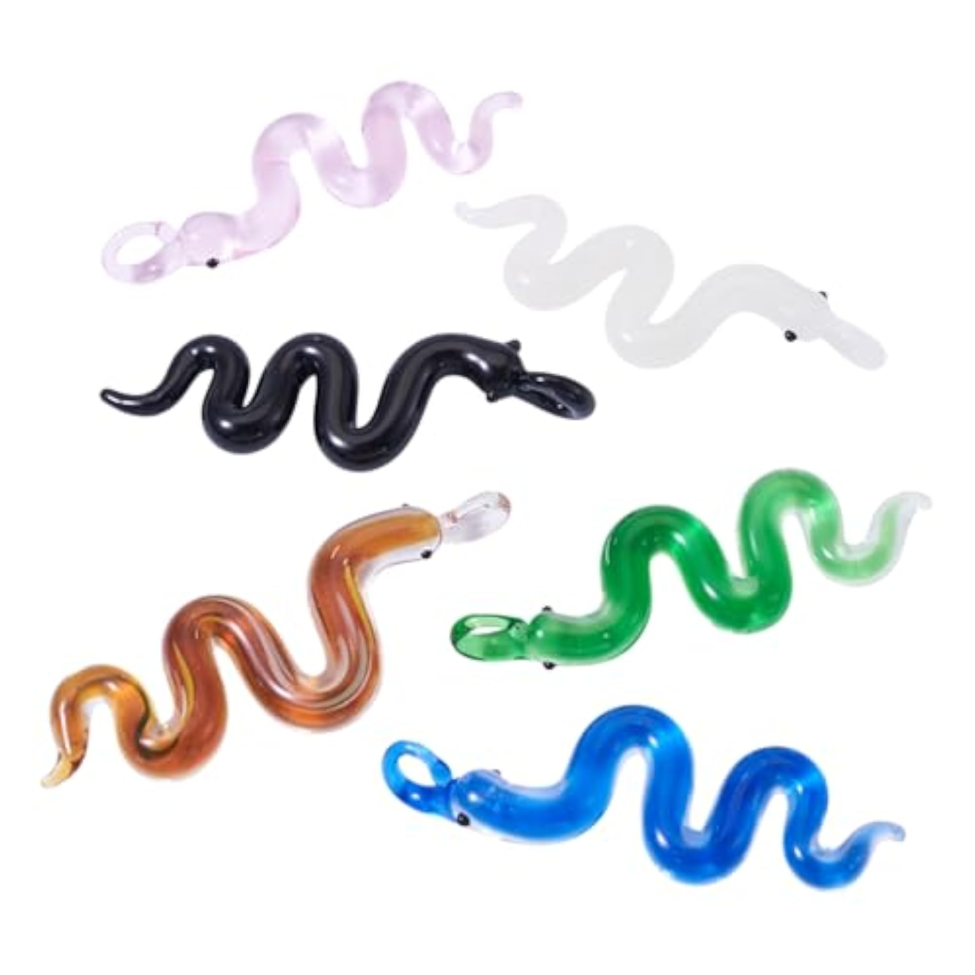 3D Animal Lampwork Glass Pendants for DIY Crafting, Assorted